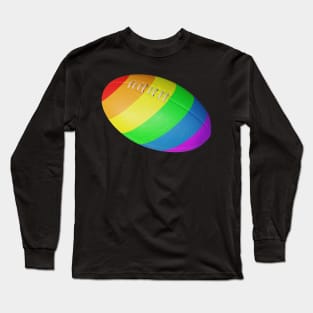 American Football Rainbow LGBTQ Gay Pride Long Sleeve T-Shirt